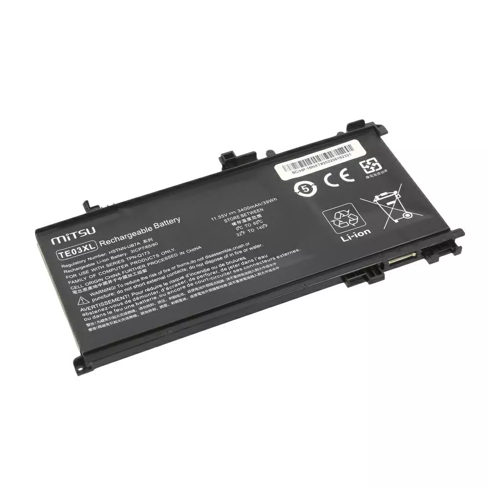 Bater&iacute;a compatible para port&aacute;til HP TE03XL 11.55V 3400 mAh Mitsu