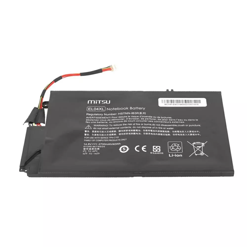 Bater&iacute;a compatible para port&aacute;til HP EL04XL 14.8V 2700mAh Mitsu