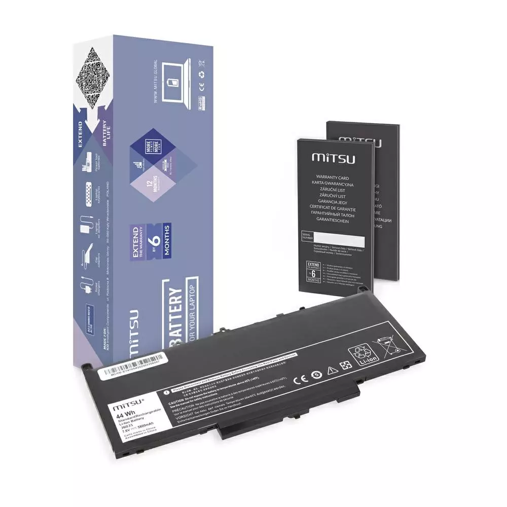 Bater&iacute;a compatible para port&aacute;til DELL Latitude E7270 7.6V 5800mAh Mitsu
