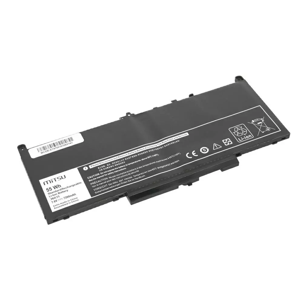 Bater&iacute;a compatible para port&aacute;til DELL Latitude E7270 7.6V 7200mAh Mitsu