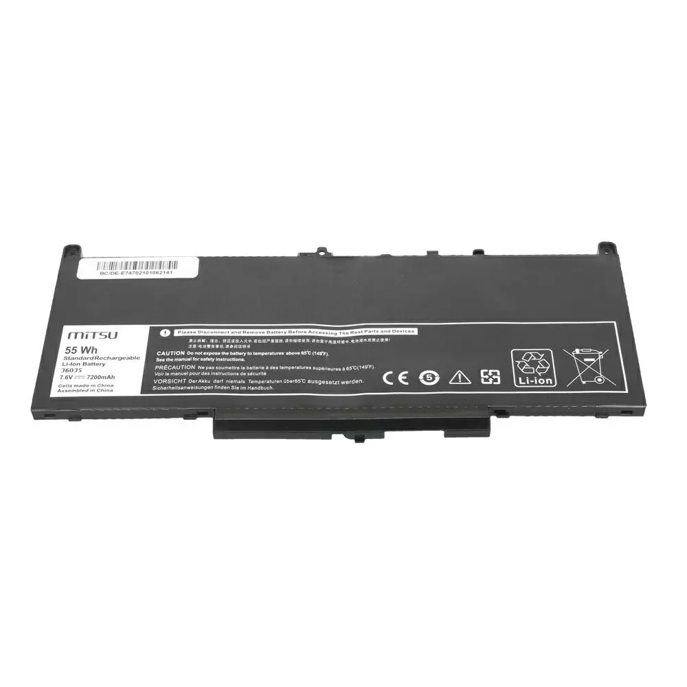 Bater&iacute;a compatible para port&aacute;til DELL Latitude E7270 7.6V 7200mAh Mitsu