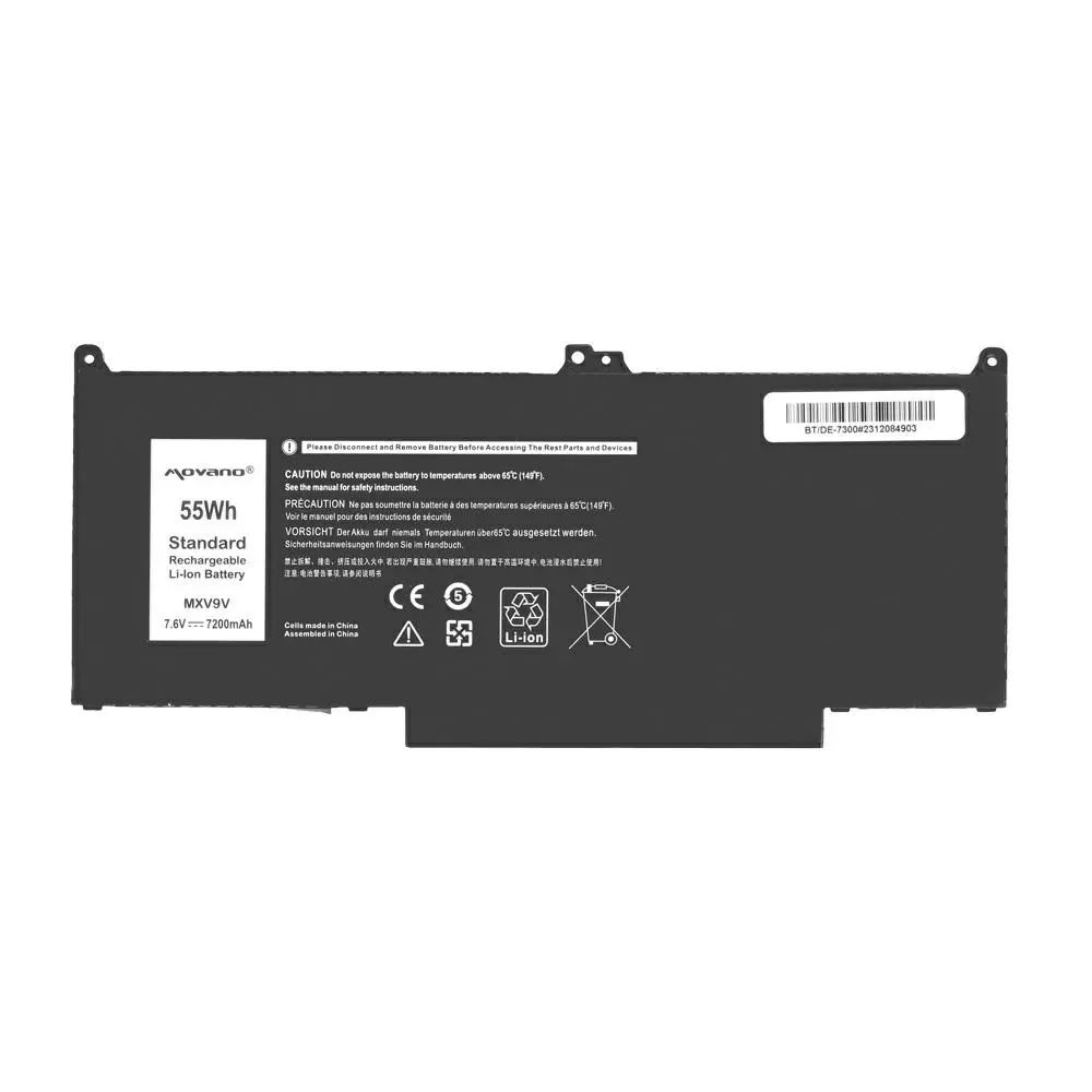 Bater&iacute;a compatible para port&aacute;til DELL 7300 7.6v 7200 mAh Movano