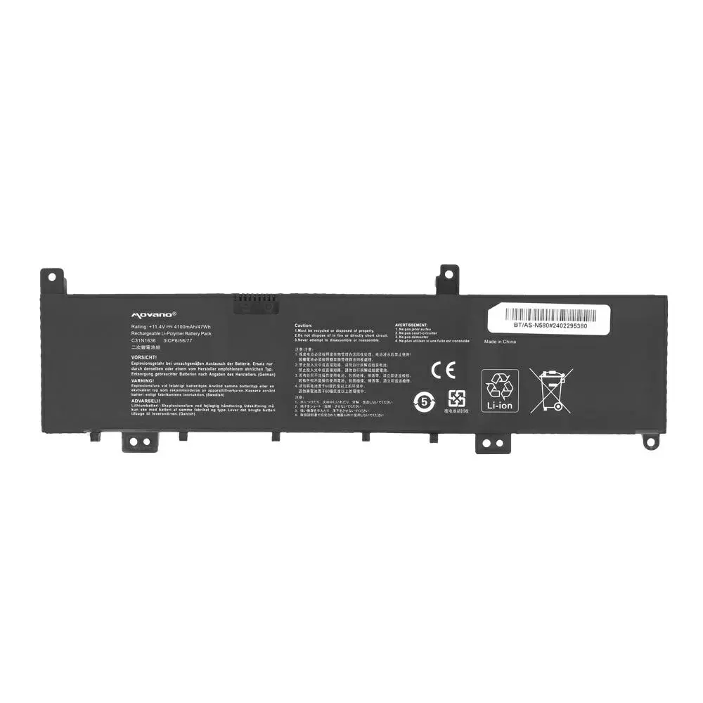 Bater&iacute;a compatible para port&aacute;til ASUS C31N1636 11.4V 4100mAh Movano