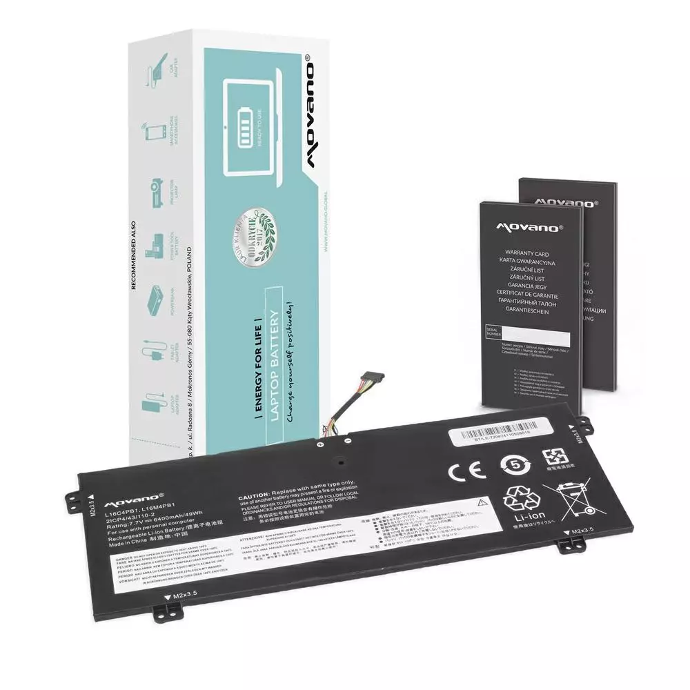 Bater&iacute;a compatible para port&aacute;til LENOVO L16C4PB1 7.7V 6400mAh Movano