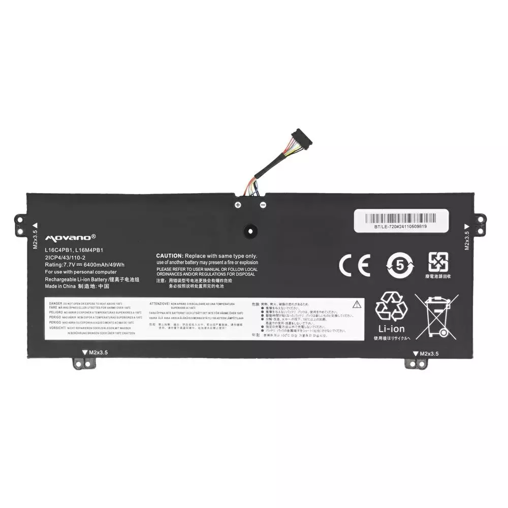 Bater&iacute;a compatible para port&aacute;til LENOVO L16C4PB1 7.7V 6400mAh Movano