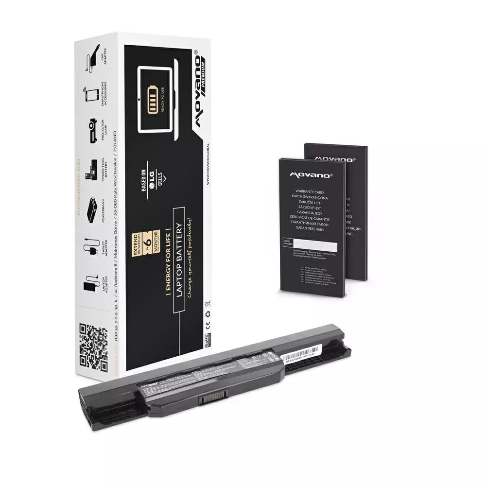 Bater&iacute;a compatible para port&aacute;til ASUS A31-K53 10.8V 4400mAh Movano Premium