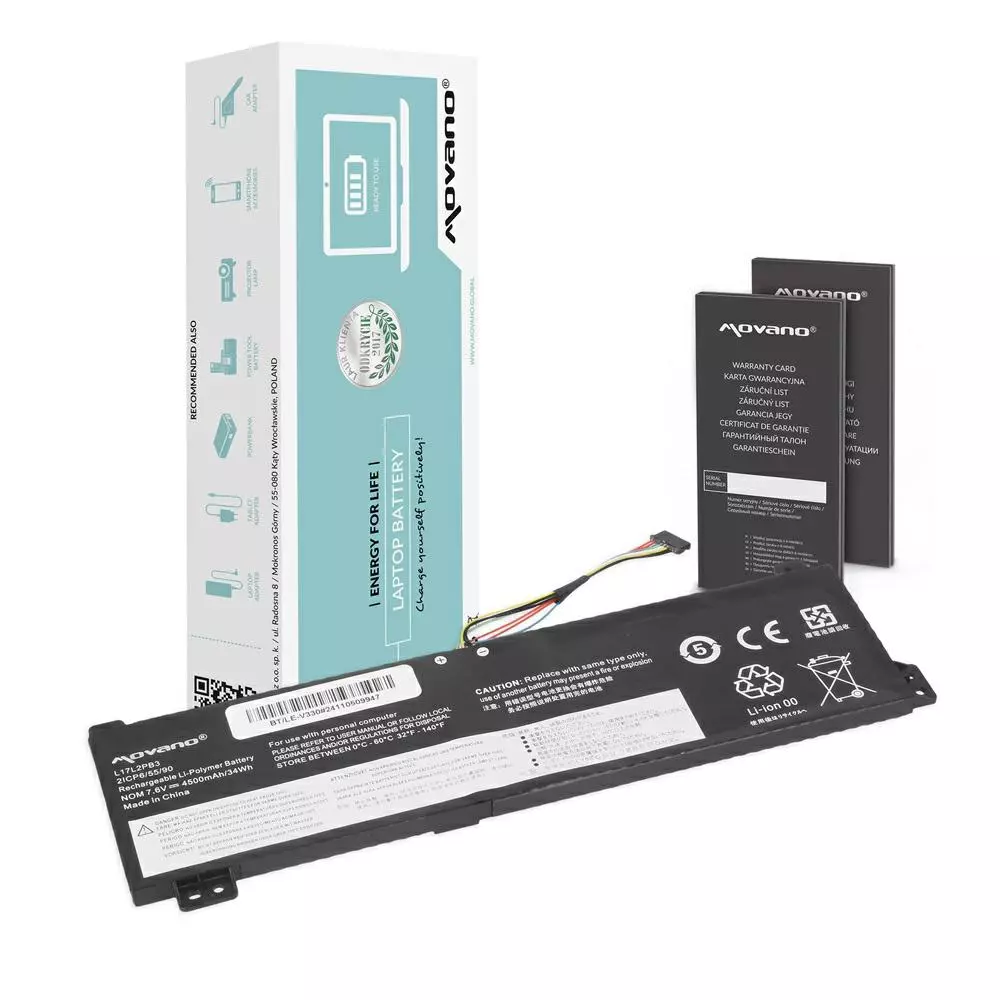 Bater&iacute;a compatible para port&aacute;til LENOVO L17C2PB3 7.6V 4500mAh Movano
