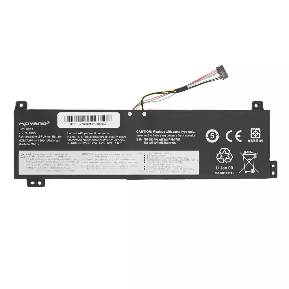 Bater&iacute;a compatible para port&aacute;til LENOVO L17C2PB3 7.6V 4500mAh Movano