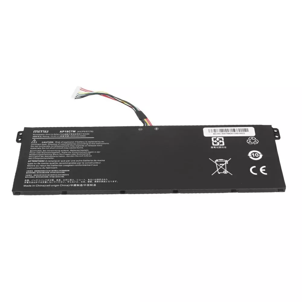 Bater&iacute;a compatible para port&aacute;til ACER AP18C7K 15.4V 3200 mAh Mitsu