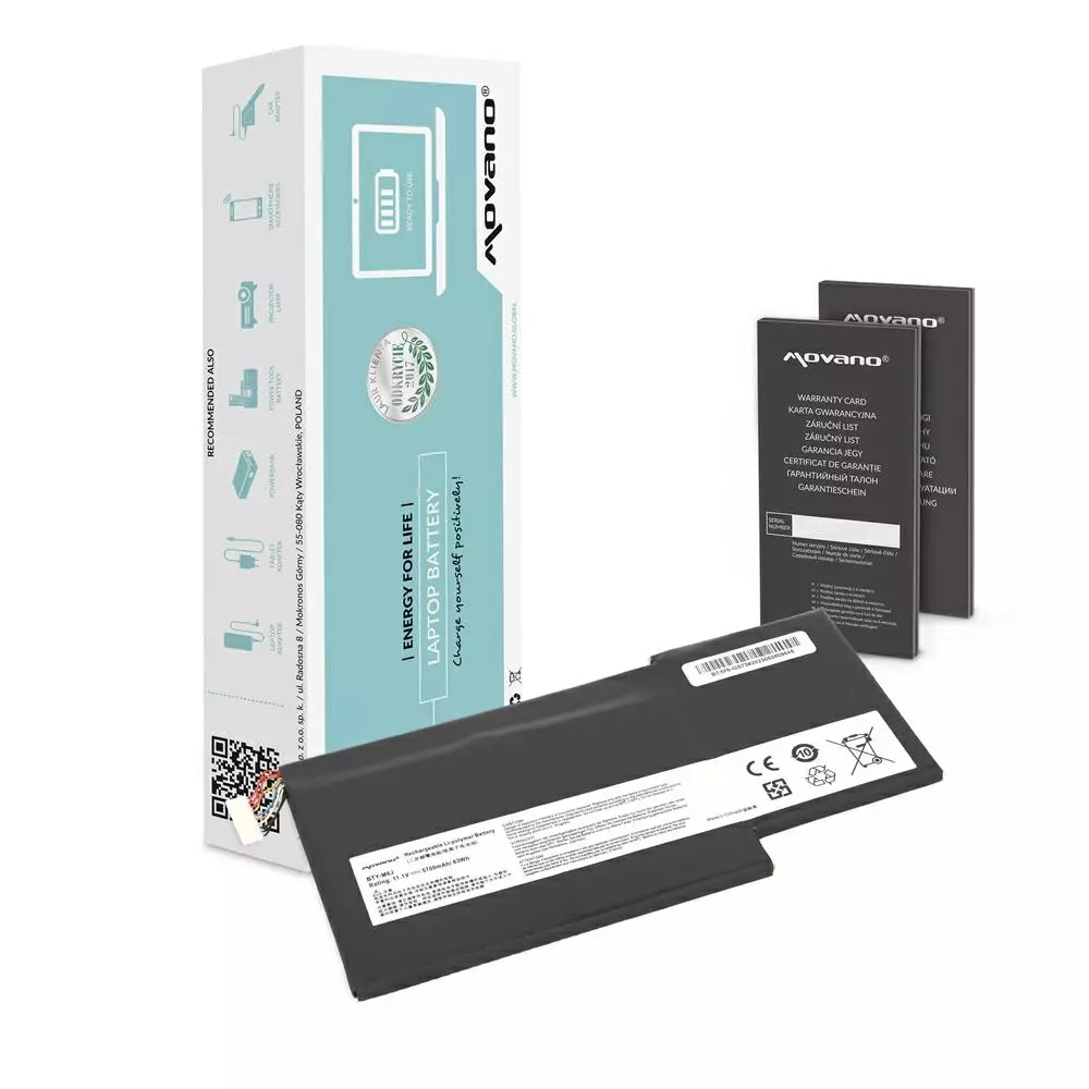 Bater&iacute;a compatible para port&aacute;til MSI BTY-M6J 11.1V 5700mAh Movano