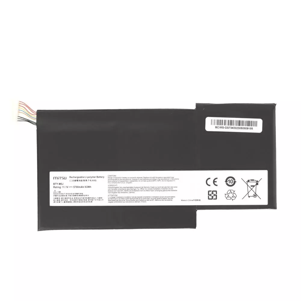 Bater&iacute;a compatible para port&aacute;til MSI BTY-M6J 11.1V 5700mAh Mitsu