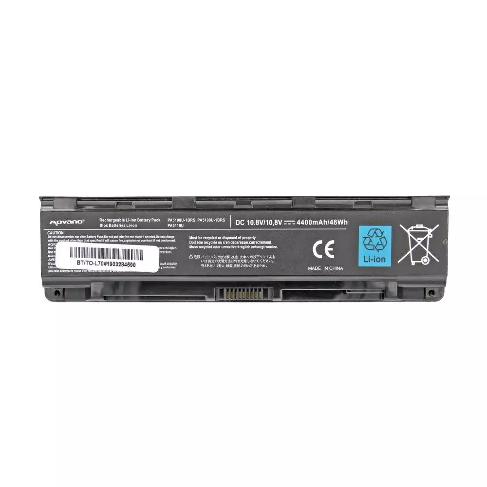 Bater&iacute;a compatible para port&aacute;til TOSHIBA PA5108U-1BRS 10.8V 4400mAh Movano