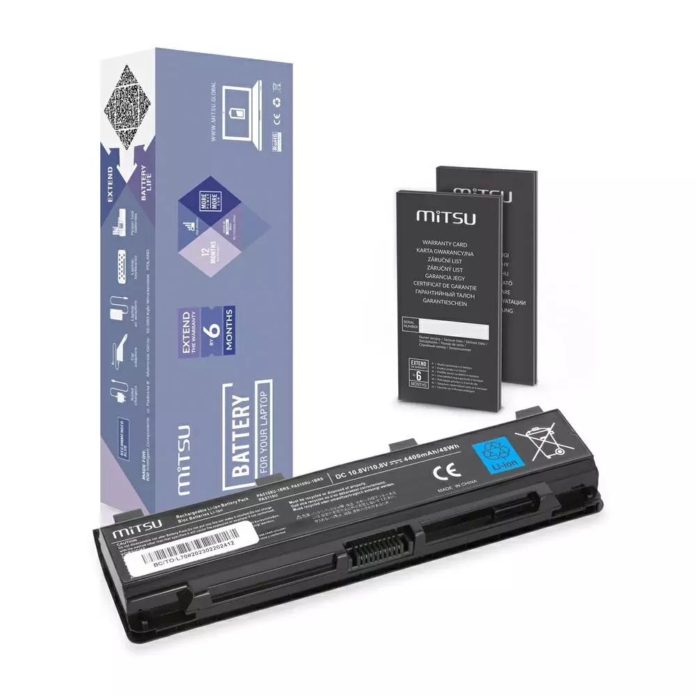 Bater&iacute;a compatible para port&aacute;til TOSHIBA PA5108U-1BRS 10.8V 4400mAh Mitsu