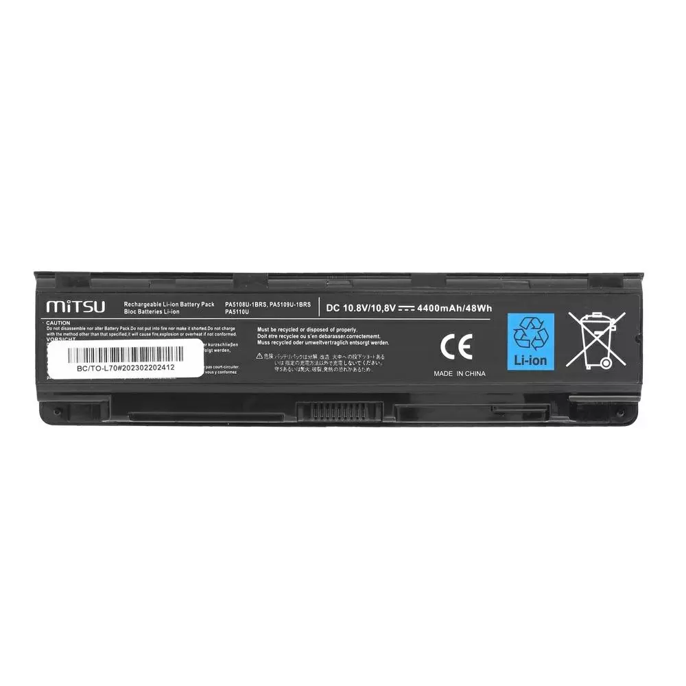 Bater&iacute;a compatible para port&aacute;til TOSHIBA PA5108U-1BRS 10.8V 4400mAh Mitsu