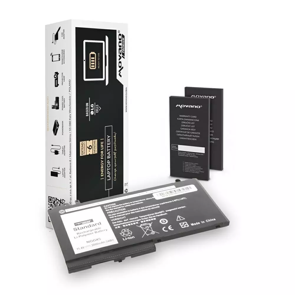 Bater&iacute;a compatible para port&aacute;til DELL E5270 11.4v 3000 mAh Movano Premium