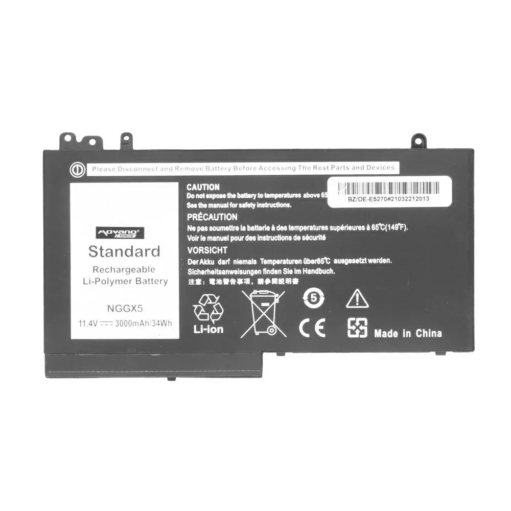 Bater&iacute;a compatible para port&aacute;til DELL E5270 11.4v 3000 mAh Movano Premium