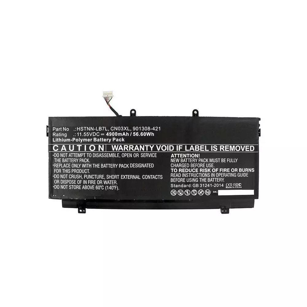 Bater&iacute;a compatible para port&aacute;til HP CN03XL 11.55V 49 Wh / Cable Largo