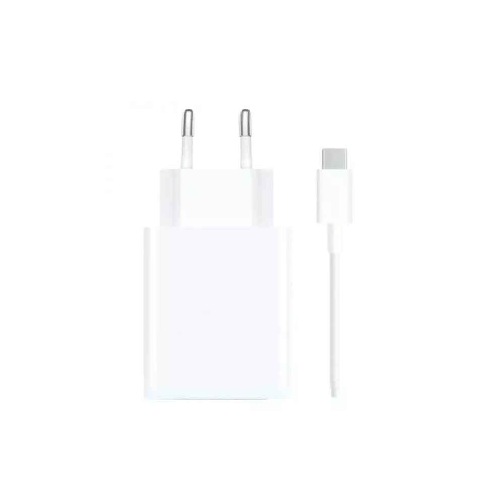 Cargador de red original Xiaomi HyperCharge USB + cable / 67w / Identificacion inteligente de dispositivos /  Blanco / BHR9465EU