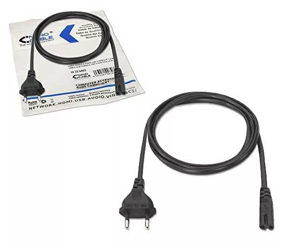 Cable alimentacion Philips forma ocho / IEC C7 / 1.5m / Nanocable / 10.22.0402