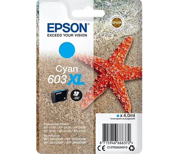 &divide; Singlepack cyan 603xl ink