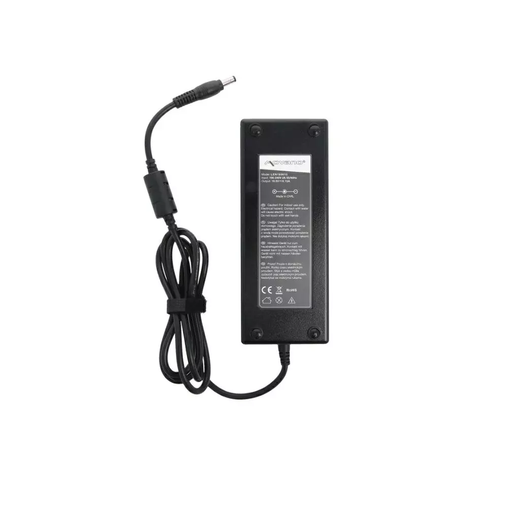 Cargador compatible para port&aacute;til LENOVO / MSI 120W 19.5V 6.15A 5.5x2.5 mm Movano