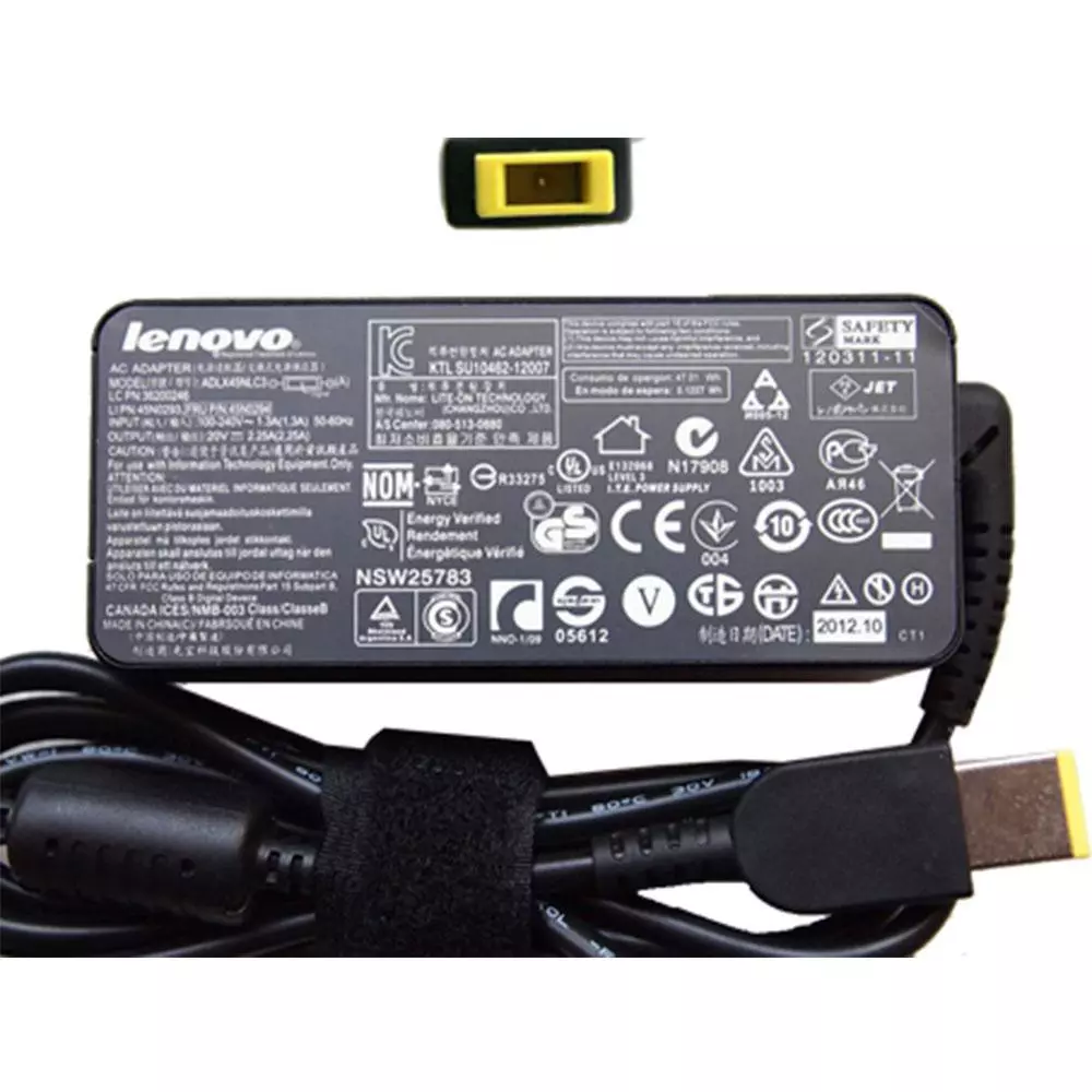 Cargador original para port&aacute;til LENOVO 65W 20V 3.25A 11.0x4.5 mm (rectangular) OEM