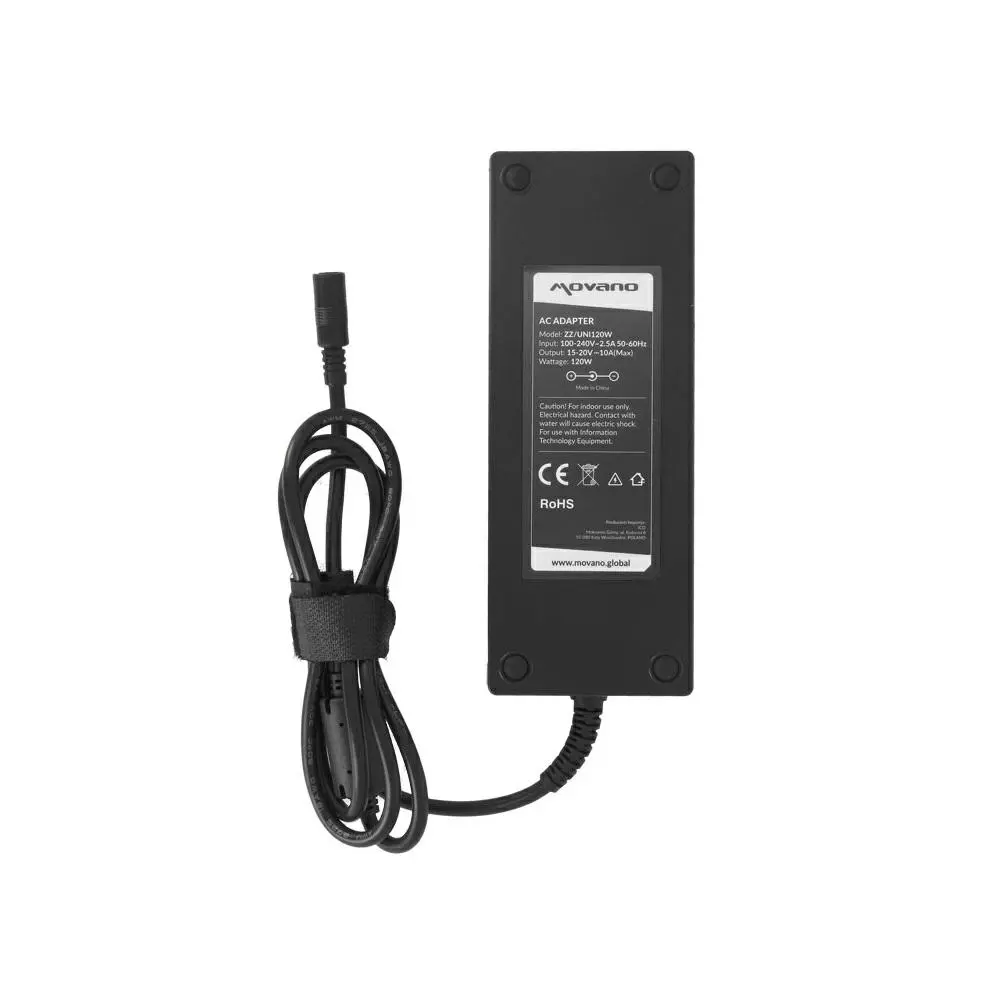 Cargador para port&aacute;til universal autom&aacute;tico 120W / 10 conectores / Movano