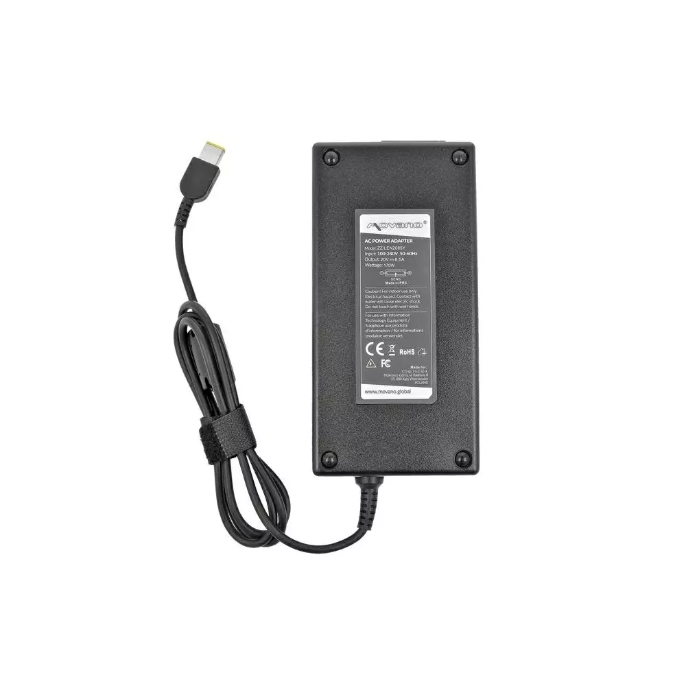 Cargador compatible para port&aacute;til LENOVO 170W 20V 8.5A 11.0x4.5 mm (rectangular) Movano