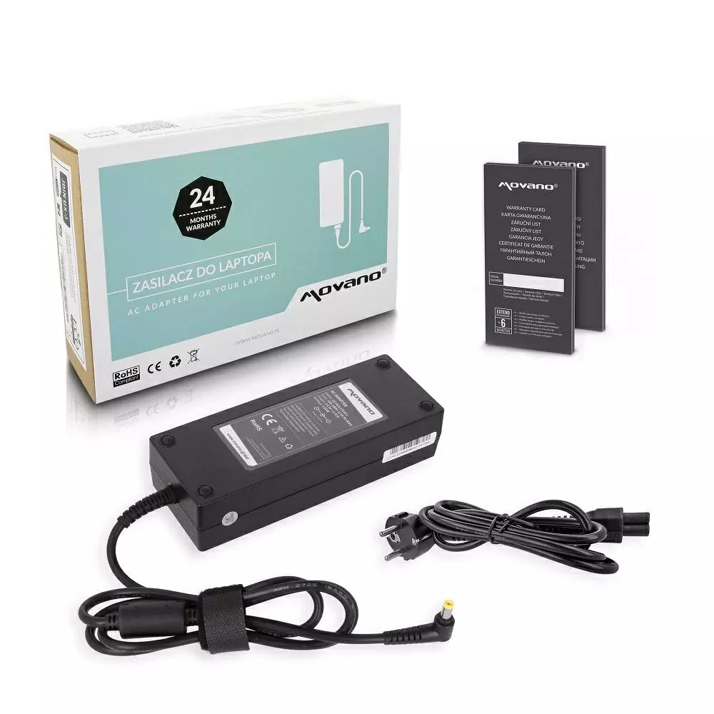 Cargador para port&aacute;til Acer / Asus / Toshiba 135W 19.5V 6.92A 5.5 mm x 1.7 mm Movano