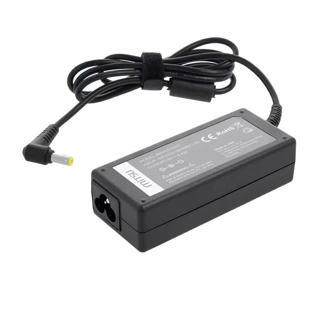 Cargador compatible para port&aacute;til ACER / ASUS / MEDION 65W 19V 3.42A 5.5x1.7 mm Mitsu
