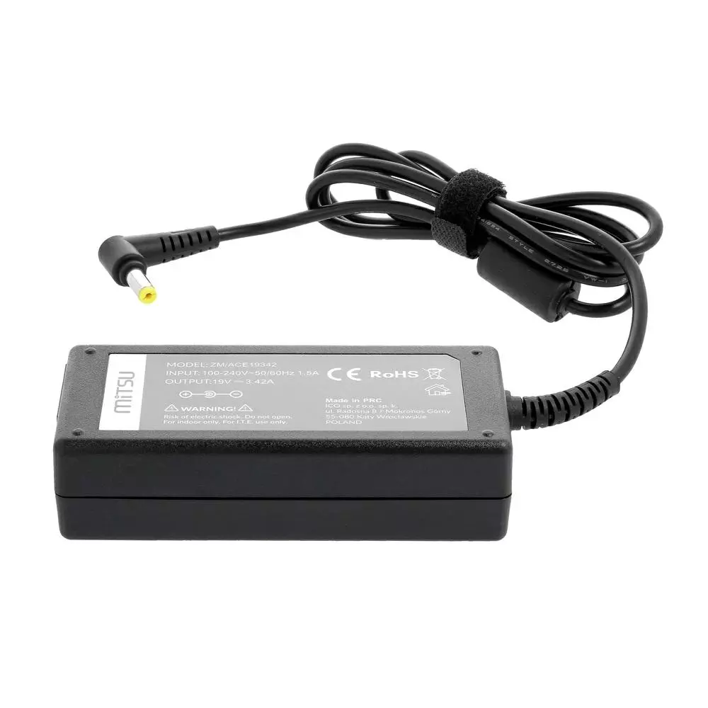 Cargador compatible para port&aacute;til ACER / ASUS / MEDION 65W 19V 3.42A 5.5x1.7 mm Mitsu