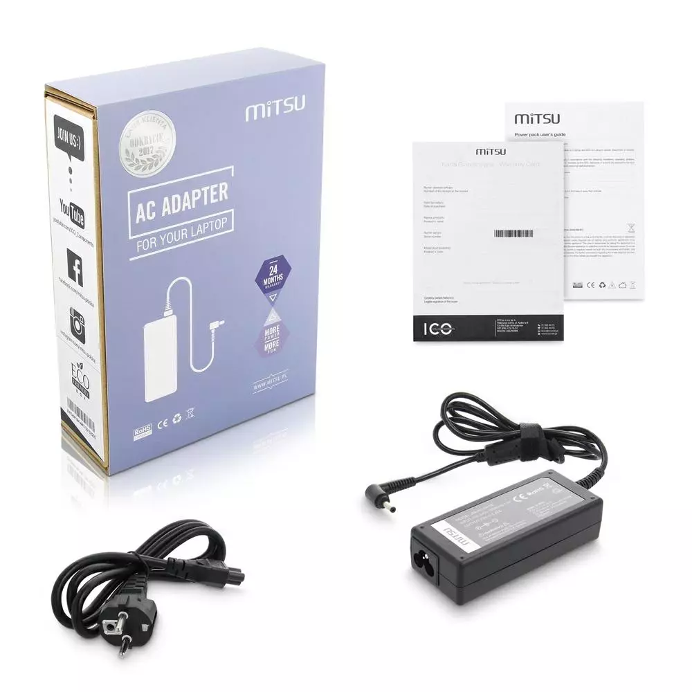 Cargador compatible para port&aacute;til ASUS 65W 19V 3.42A 4.0x1.35 mm Mitsu