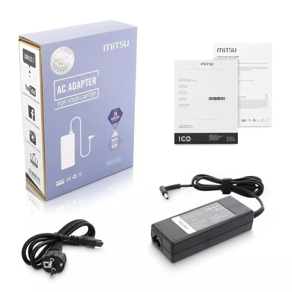 Cargador compatible para port&aacute;til HP 90W 19.5V 4.62A 4.5x3.0 mm Mitsu