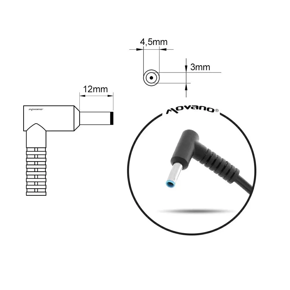 Cargador compatible para port&aacute;til HP 90W 19.5V 4.62A 4.5x3.0 mm Mitsu