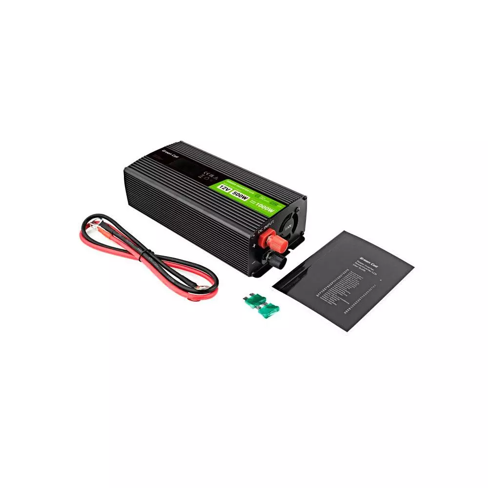 Inversor de corriente para coche 12V a 230V 500W / 1000W / INVGC12P500LCD