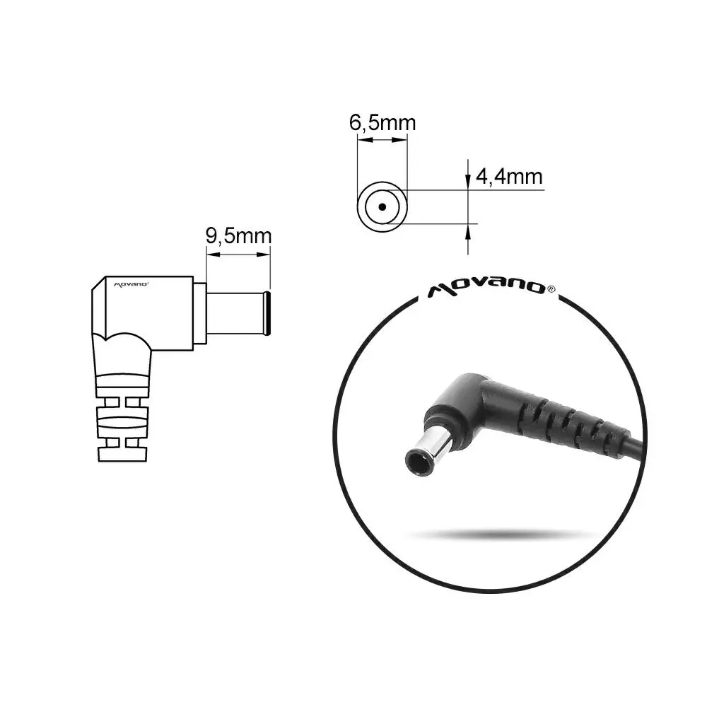 Cargador compatible para monitor LG 48W 12V 4A 6.5x4.4mm Movano