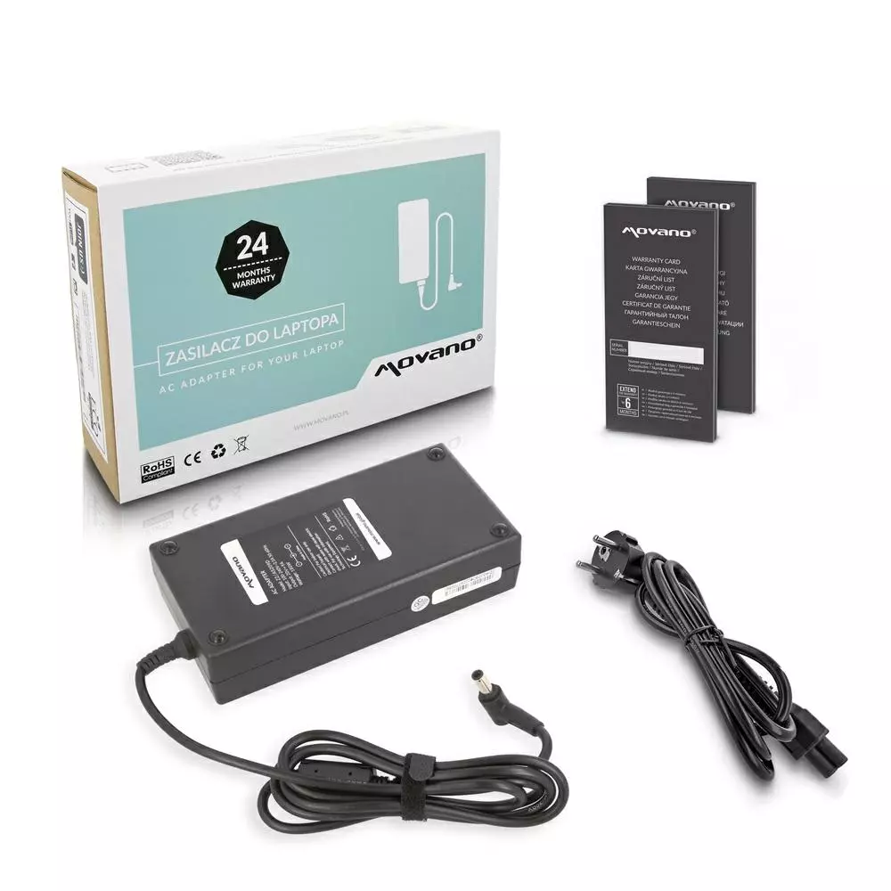 Cargador compatible para port&aacute;til ASUS 180W 20V 9A 6.0x3.7 mm Movano