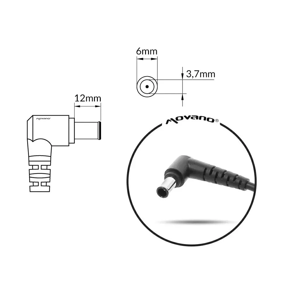 Cargador compatible para port&aacute;til ASUS 180W 20V 9A 6.0x3.7 mm Movano