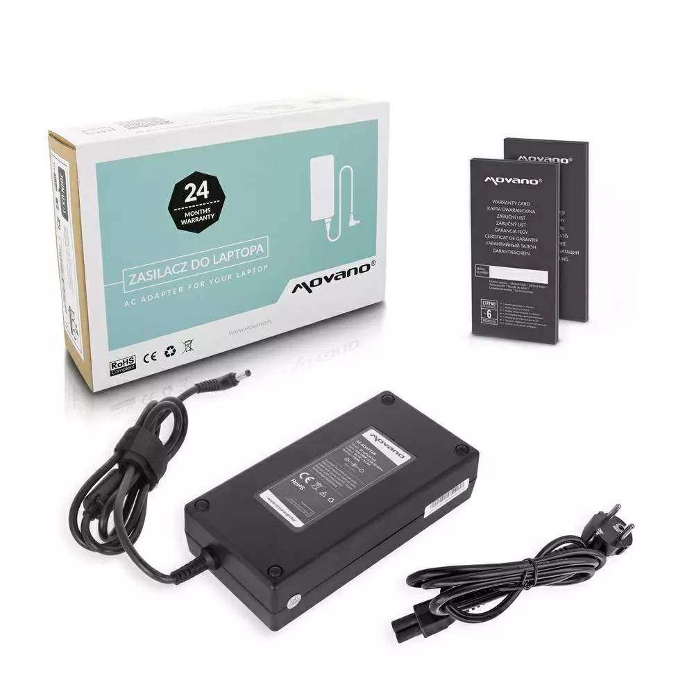 Cargador compatible para port&aacute;til ASUS / MSI 230W 19.5V 11.8A 5.5x2.5 mm Movano