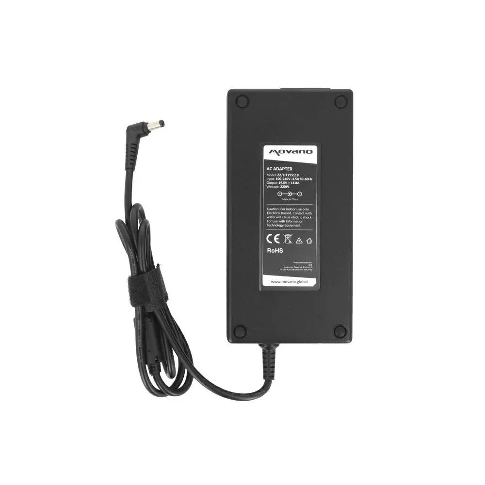 Cargador compatible para port&aacute;til ASUS / MSI 230W 19.5V 11.8A 5.5x2.5 mm Movano