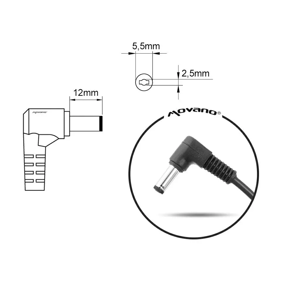 Cargador compatible para port&aacute;til ASUS / MSI 230W 19.5V 11.8A 5.5x2.5 mm Movano