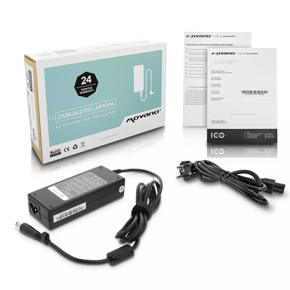 Cargador compatible para port&aacute;til HP 90W 19V 4.74A 7.4x5.0 mm Movano