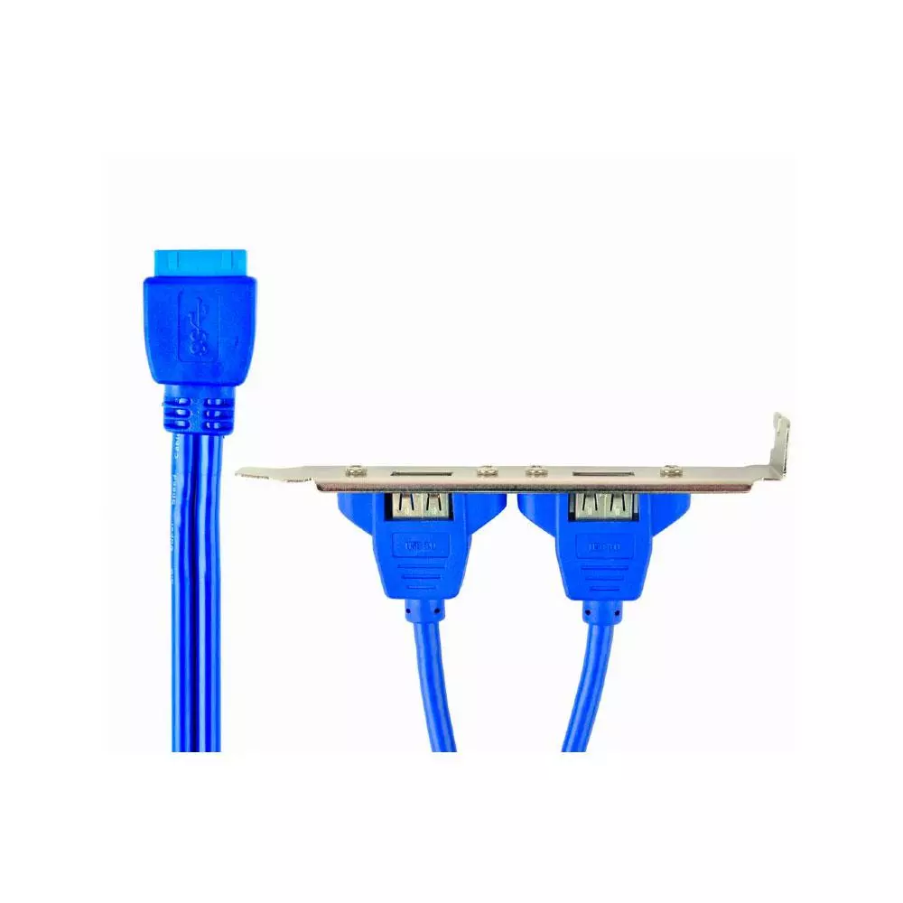Adaptador Bracket conexi&oacute;n doble USB 3.0 a placa base / 45 cm / Cablexpert / CC-USB3-RECEPTACLE