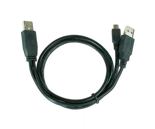 Cable USB x2 a Mini Usb 5 pines / 0.9m / Negro / CCP-USB22-AM5P-3