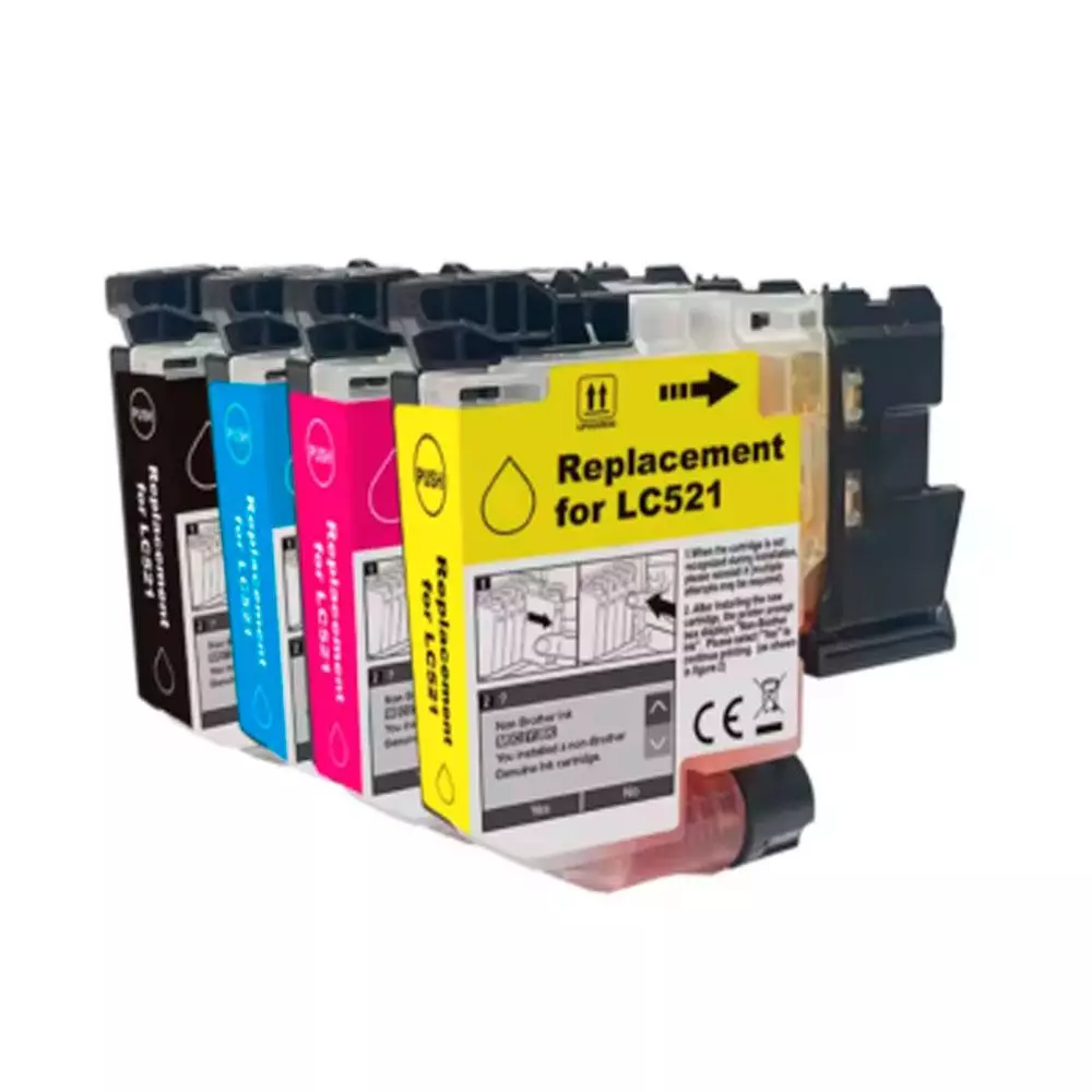 Tinta gen&eacute;rica para BROTHER LC521 Cian
