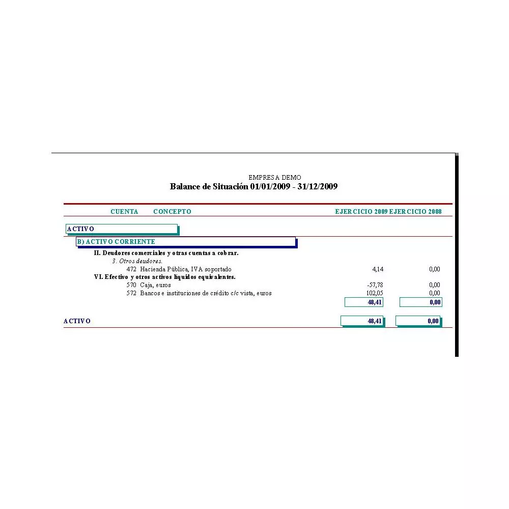 Software Programa de Gesti&oacute;n Est&aacute;ndar CONTASOF para CONTABILIDAD