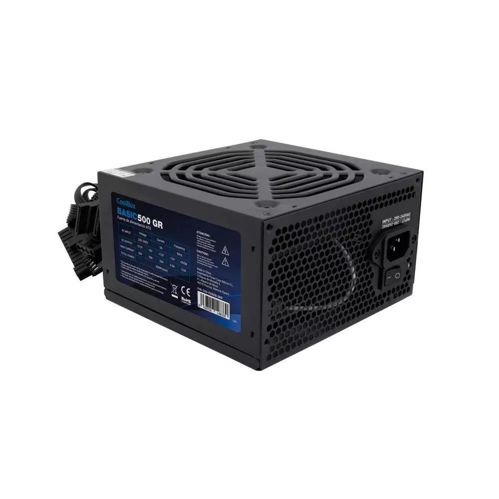 &divide; Fuente alimentacion coolbox basic 500gr coo-fa500b-bkb 500w destinada para reparaciones