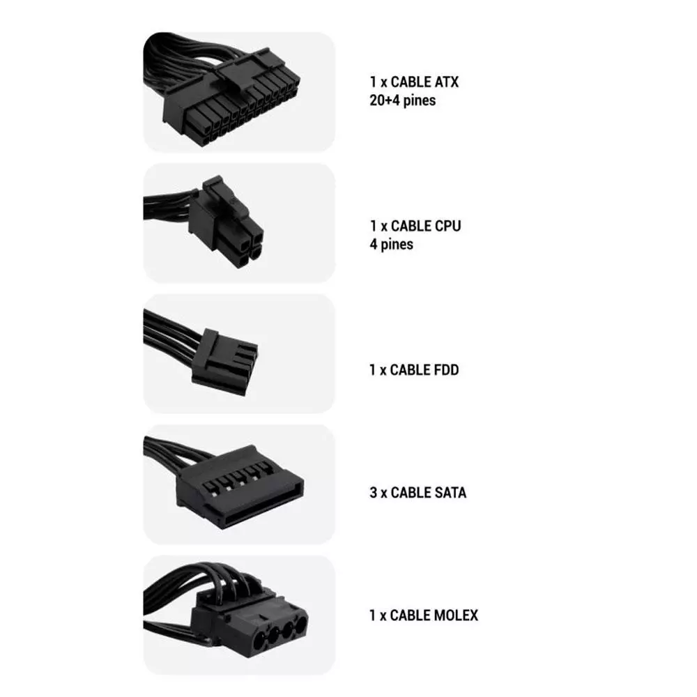Fuente alimentacion SFX 500w Coolbox Basic / Fan 8cm / Blanca / COO-FA500SGR