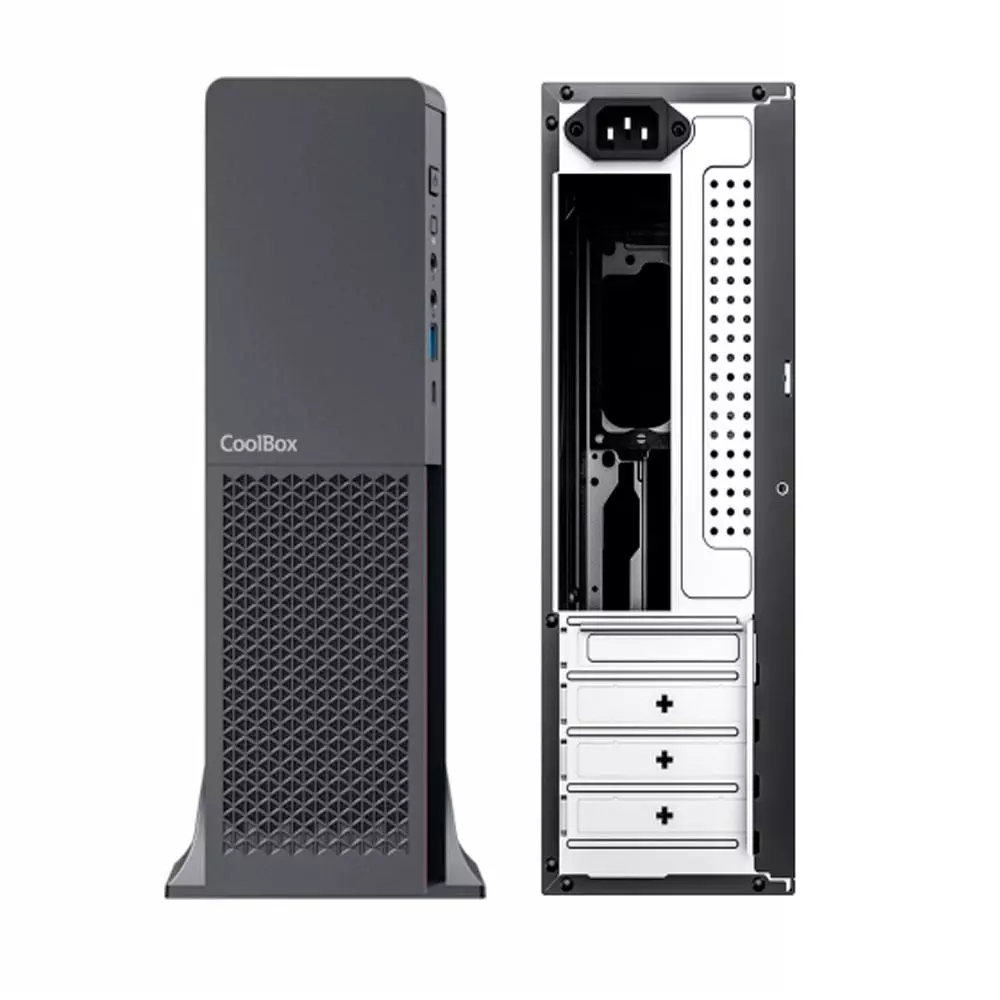 Caja Micro-ATX Gaming Slim Coolbox T313 / Fuente 500W Incluida / Negro / COO-PCT313-1