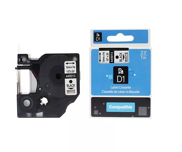 Etiquetas gen&eacute;ricas Dymo D1 45013 Negro / Blanco  Cinta rotuladora generica S0720530